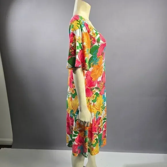 Ruby Rd. Floral Print Dress R7 - Picture 3 of 5